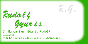 rudolf gyuris business card